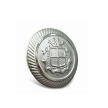 Botón de encargo, botón plateado de plata del metal (GZHY-KA-091)
